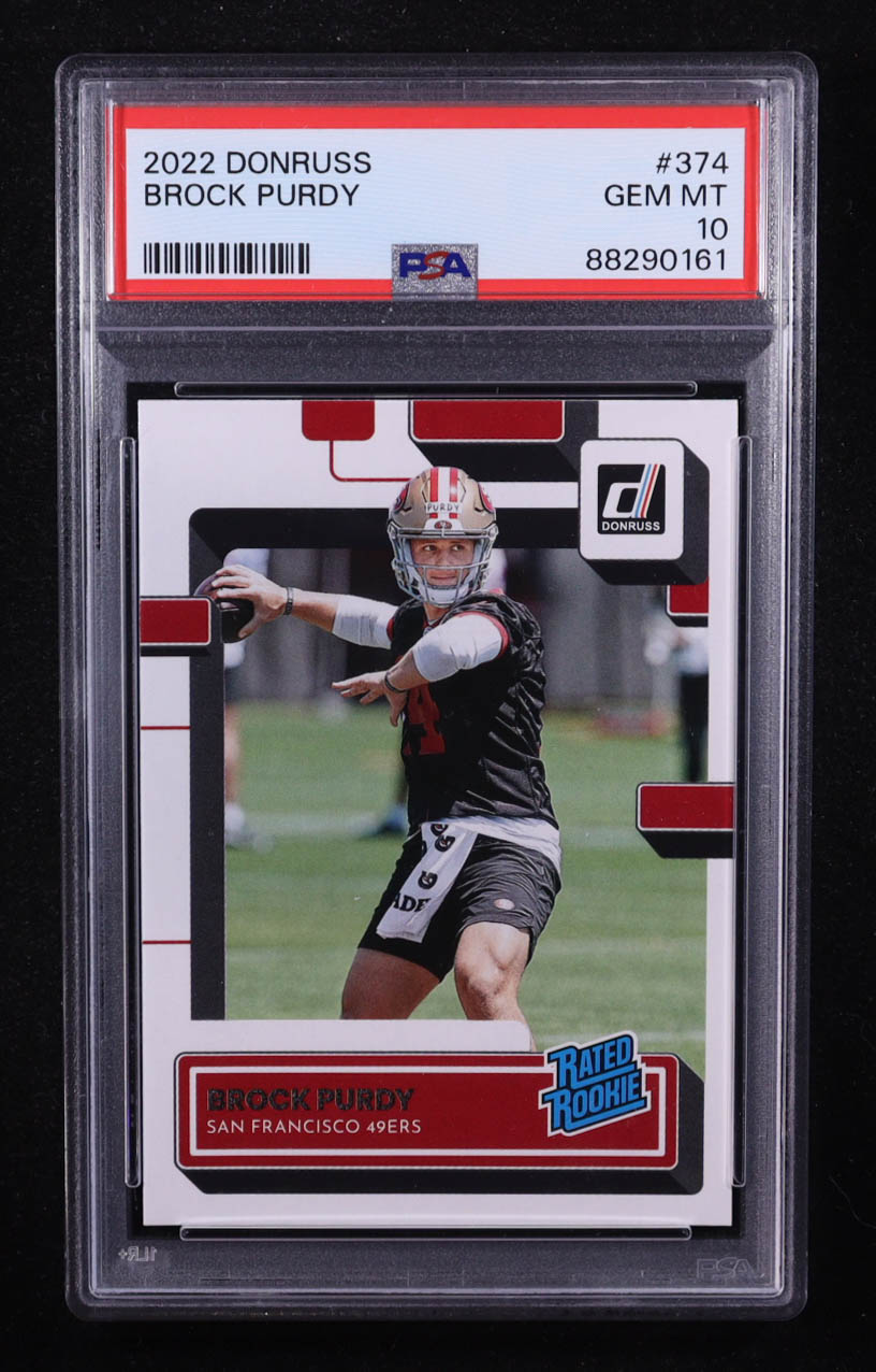 Brock Purdy 2022 Donruss #374 RR RC (PSA 10) at PristineAuction.com Brock Purdy 2022 Donruss #374 RR RC (PSA 10) at PristineAuction.com