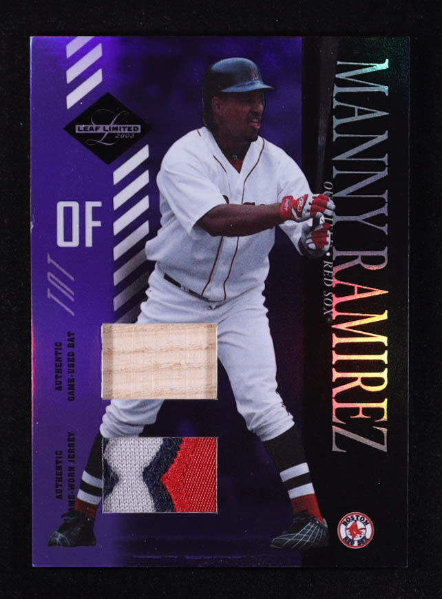 Manny Ramirez 2003 Leaf Limited TNT Prime #48 H Bat-Jersey #23/25 at PristineAuction.com Manny Ramirez 2003 Leaf Limited TNT Prime #48 H Bat-Jersey #23/25 at PristineAuction.com