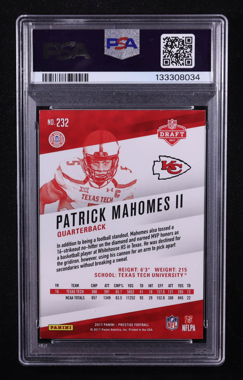 Patrick Mahomes II 2017 Prestige #232 RC (PSA 8) at PristineAuction.com Patrick Mahomes II 2017 Prestige #232 RC (PSA 8) at PristineAuction.com
