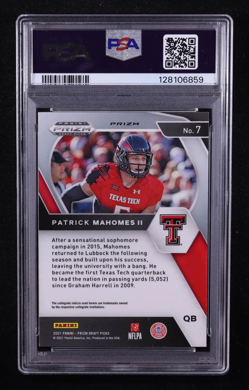 Patrick Mahomes II 2021 Panini Prizm Draft Picks Prizms Gold Ice #7 (PSA 9) at PristineAuction.com Patrick Mahomes II 2021 Panini Prizm Draft Picks Prizms Gold Ice #7 (PSA 9) at PristineAuction.com