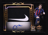 Gavi 2022 Leaf Trinity Match Worn Patch Autographs Gold Spectrum Black Foil #PAG1 #1/1 at PristineAuction.com