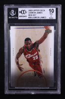 LeBron James 2003 Upper Deck LeBron James Box Set #28 New Reign RC (BCCG 10) at PristineAuction.com
