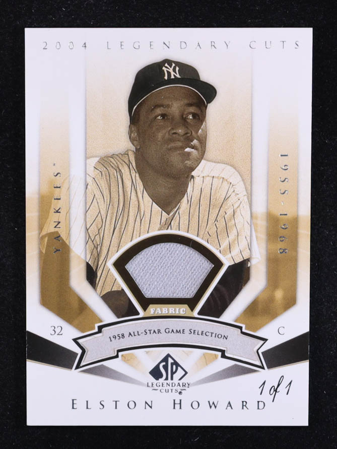 Elston Howard 2004 SP Legendary Cuts Significant Fact Memorabilia #98 #1/1 at PristineAuction.com Elston Howard 2004 SP Legendary Cuts Significant Fact Memorabilia #98 #1/1 at PristineAuction.com