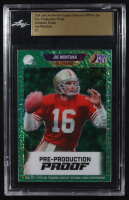 Joe Montana 2024 Leaf Joe Montana Legacy 1989 Pro Set Pre-Production Proof Shimmer Green #NNO #1/1 (Leaf) at PristineAuction.com