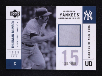Thurman Munson 2001 Upper Deck Legends of NY Game Jersey Gold #LYJTM #138/400 at PristineAuction.com