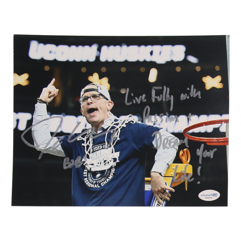 Dan Hurley Signed UConn Huskies 8x10 Photo Inscribed "B2B!" with Extensive Inspirational Inscription (ACOA) at PristineAuction.com Dan Hurley Signed UConn Huskies 8x10 Photo Inscribed "B2B!" with Extensive Inspirational Inscription (ACOA) at PristineAuction.com