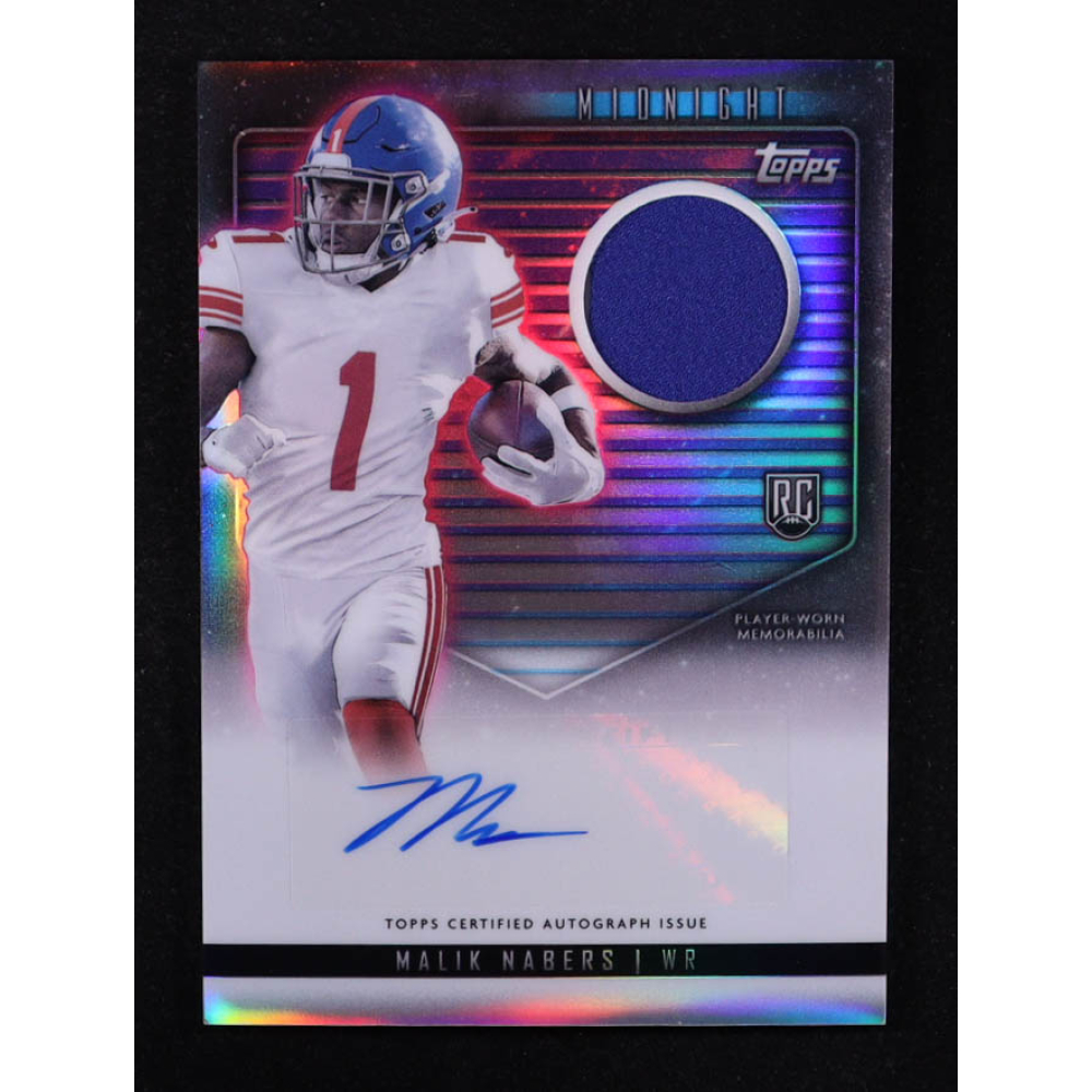 Malik Nabers 2024 Topps Midnight Rookie Jersey Autographs #RJA-MN RC at PristineAuction.com