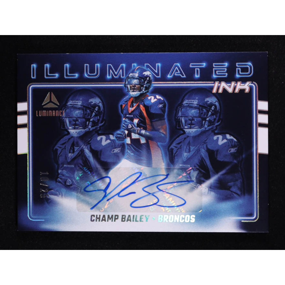 Champ Bailey 2025 Panini Luminance Illuminated Ink Autographs #II-CBA #10/25 at PristineAuction.com
