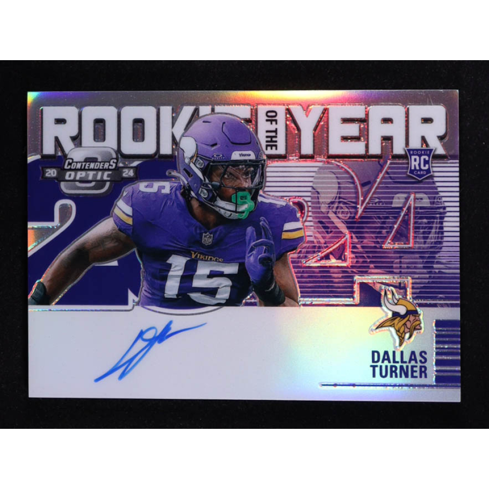 Dallas Turner 2024 Panini Contenders Optic Rookie Of The Year Auto #ROY-DTR RC #21/99 at PristineAuction.com