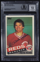 Pete Rose Signed 1985 Topps Tiffany #547 MG/TC (BGS | Autograph Graded 10) at PristineAuction.com