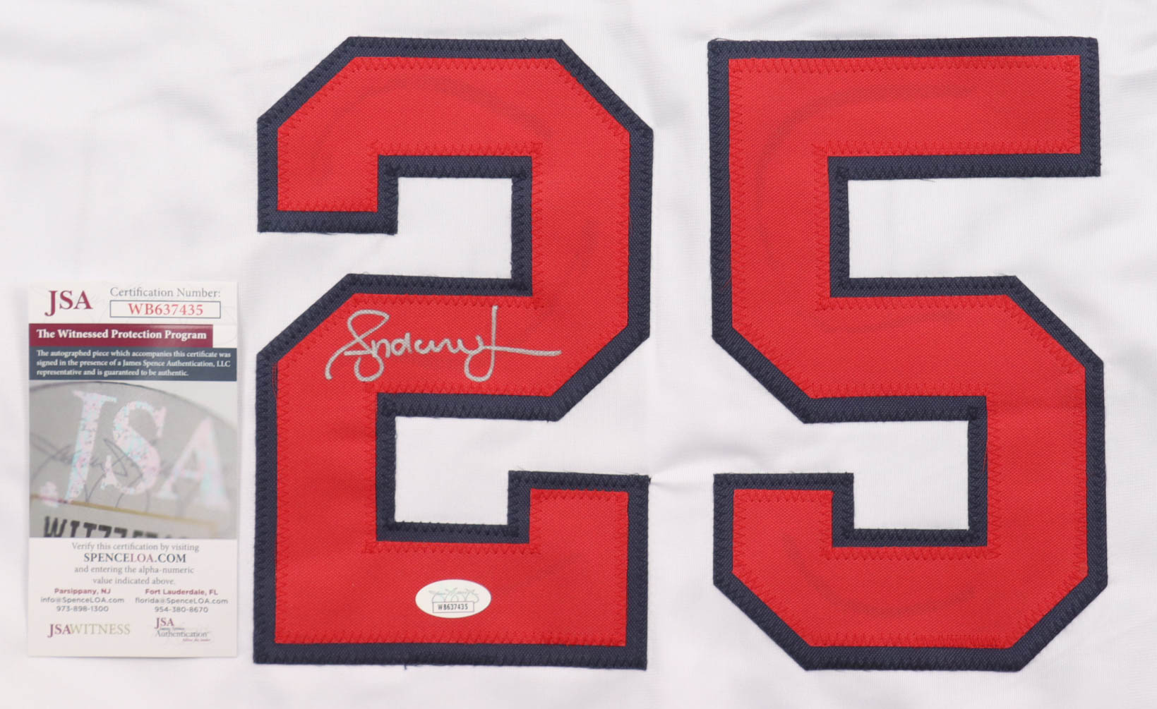 Andruw Jones Signed Jersey (JSA) at PristineAuction.com Andruw Jones Signed Jersey (JSA) at PristineAuction.com