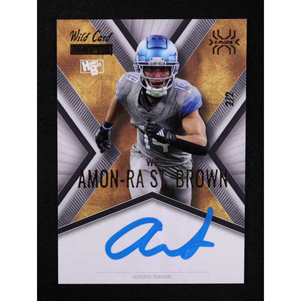 Amon-Ra St. Brown 2023 Wild Card Matte X-Plode Auto #MXPA-AS #2/2 at PristineAuction.com