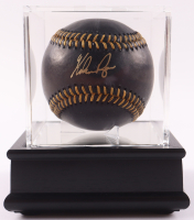 Nolan Ryan Signed OML Black Leather Baseball with Display Case (PSA) at PristineAuction.com