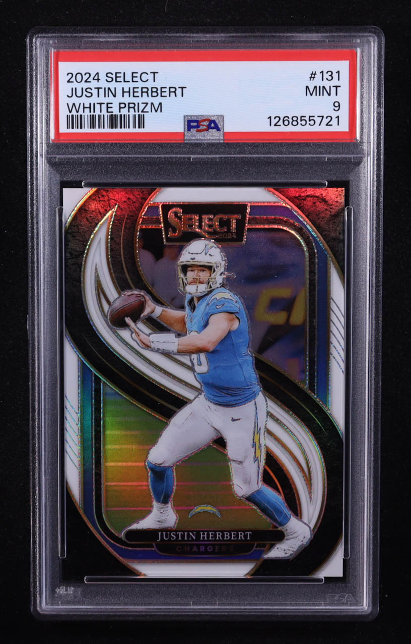 Justin Herbert 2024 Select Prizm White #131 #21/35 (PSA 9) at PristineAuction.com Justin Herbert 2024 Select Prizm White #131 #21/35 (PSA 9) at PristineAuction.com