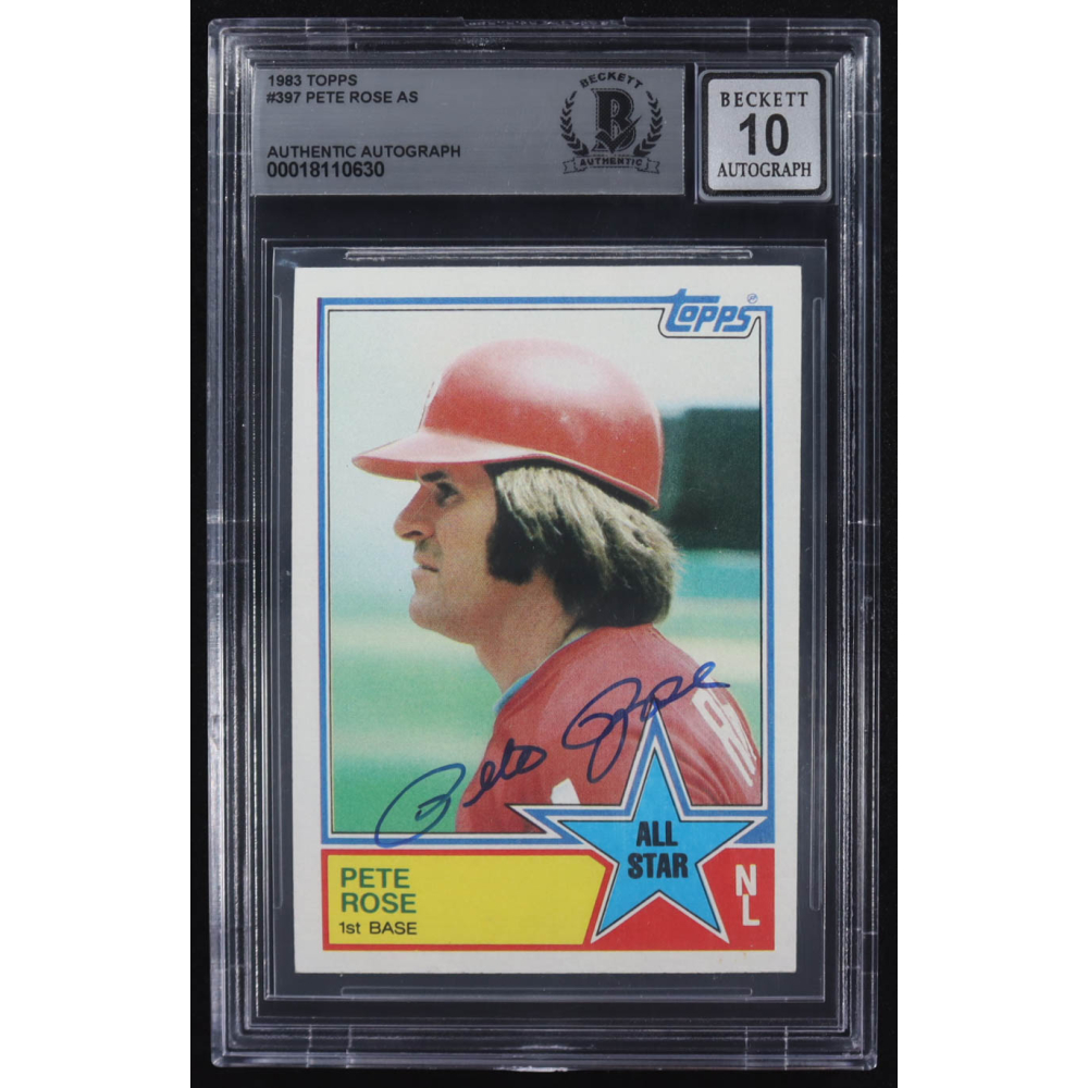 Pete Rose Signed 1983 Topps #397 AS (BGS | Autograph Graded 10) at PristineAuction.com