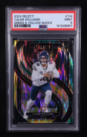 Caleb Williams 2024 Panini Select Premier Level Green & Yellow Shock #114 RC (PSA 9) at PristineAuction.com