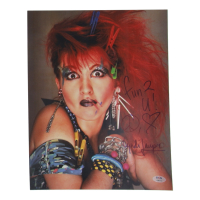 Cyndi Lauper Signed 11x14 Photo Inscribed "Fun 2 U!" with Hand-Drawn Sketch (PSA) at PristineAuction.com