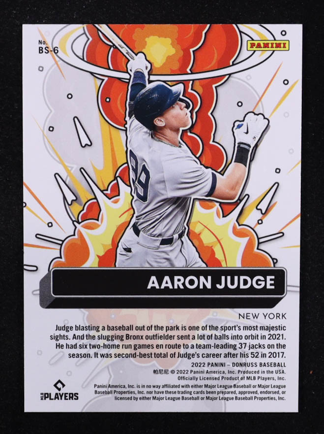 Aaron Judge 2022 Donruss Bomb Squad Rapture #6 at PristineAuction.com Aaron Judge 2022 Donruss Bomb Squad Rapture #6 at PristineAuction.com