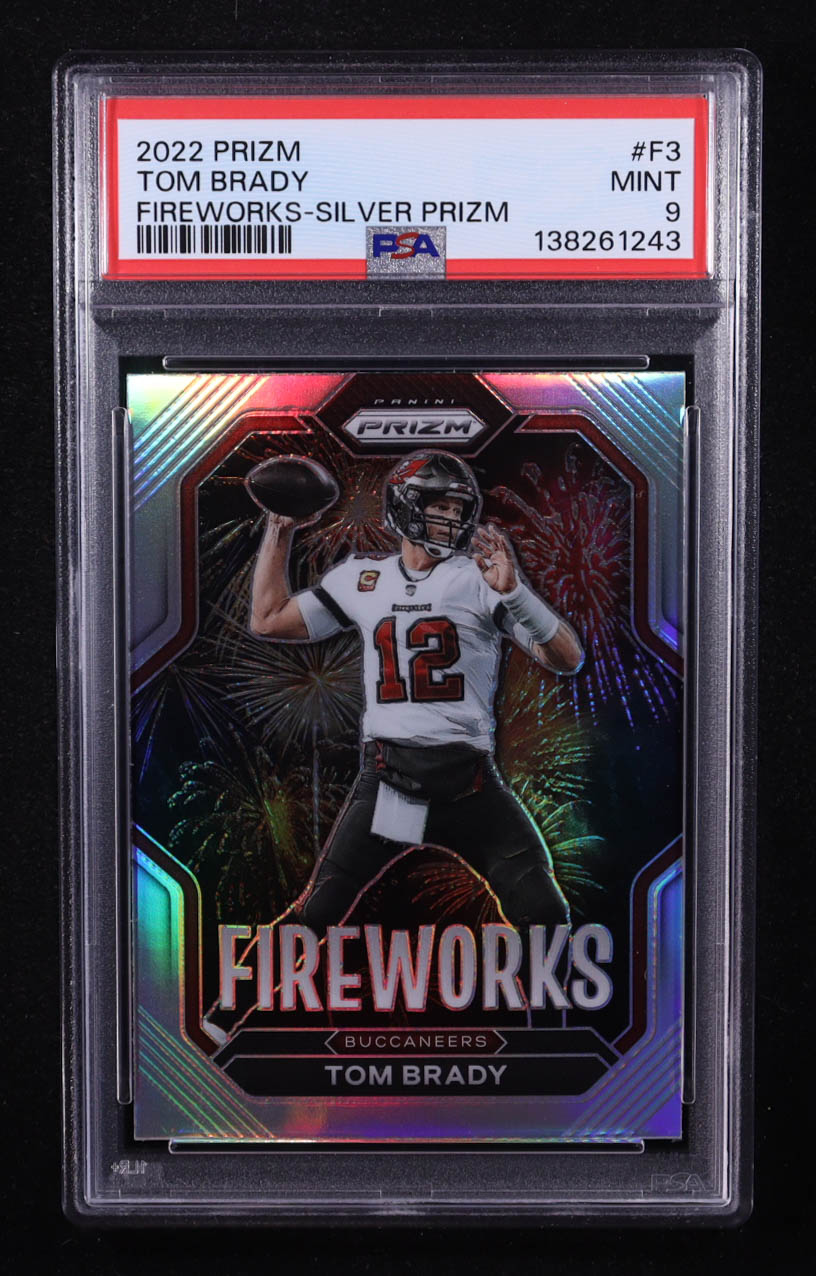 Tom Brady 2022 Panini Prizm Fireworks Prizms Silver #3 (PSA 9) at PristineAuction.com Tom Brady 2022 Panini Prizm Fireworks Prizms Silver #3 (PSA 9) at PristineAuction.com
