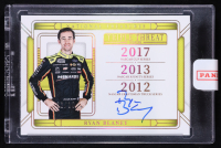Ryan Blaney 2025 Panini National Treasures Triple Threat Signers Holo Gold #3 #02/10 at PristineAuction.com