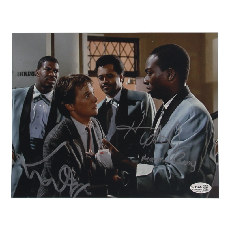 Michael J. Fox & Harry Waters Jr. Signed "Back to the Future" 8x10 Photo Inscribed "Marvin Berry" (JSA) at PristineAuction.com Michael J. Fox & Harry Waters Jr. Signed "Back to the Future" 8x10 Photo Inscribed "Marvin Berry" (JSA) at PristineAuction.com