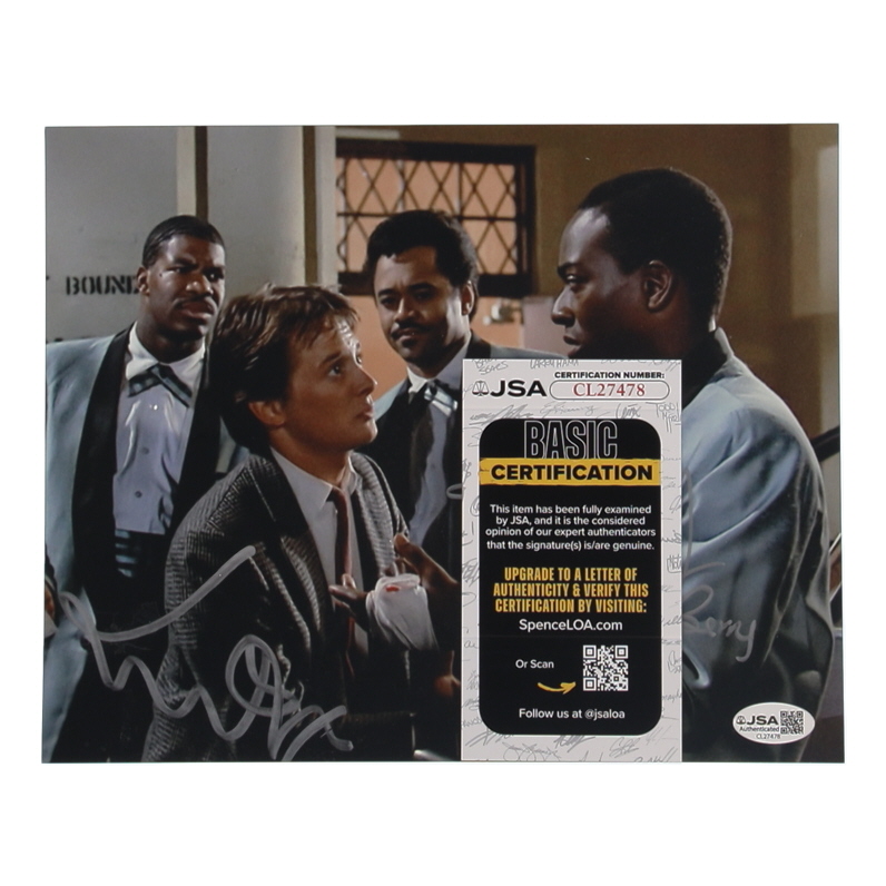 Michael J. Fox & Harry Waters Jr. Signed "Back to the Future" 8x10 Photo Inscribed "Marvin Berry" (JSA) at PristineAuction.com Michael J. Fox & Harry Waters Jr. Signed "Back to the Future" 8x10 Photo Inscribed "Marvin Berry" (JSA) at PristineAuction.com