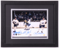 Gilbert Perreault, Rick Martin & Rene Robert Signed Custom Framed Sabres "French Connection" Photo Display (PSA) at PristineAuction.com