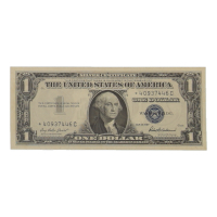 1957 U.S. $1 Silver Certificate "Star" Note, Blue Seal - Fr. 1620* (*C Block) Signed: Priest / Anderson at PristineAuction.com