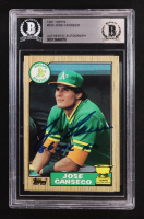 Jose Canseco Signed 1987 Topps #620 (BGS | Autograph Graded Authentic) at PristineAuction.com