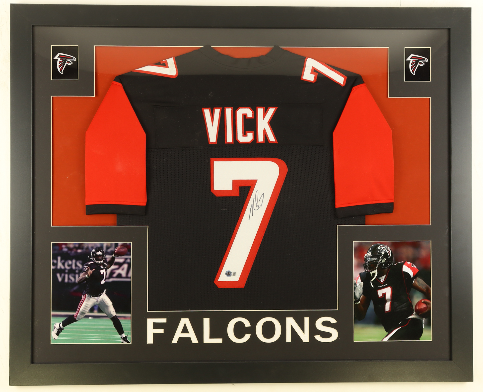 Michael Vick Signed Custom Framed Jersey Display (Beckett) at PristineAuction.com Michael Vick Signed Custom Framed Jersey Display (Beckett) at PristineAuction.com