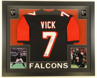 Michael Vick Signed Custom Framed Jersey Display (Beckett) at PristineAuction.com