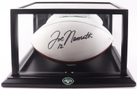 Joe Namath Signed Jets Logo Football with Display Case (GTSM) at PristineAuction.com