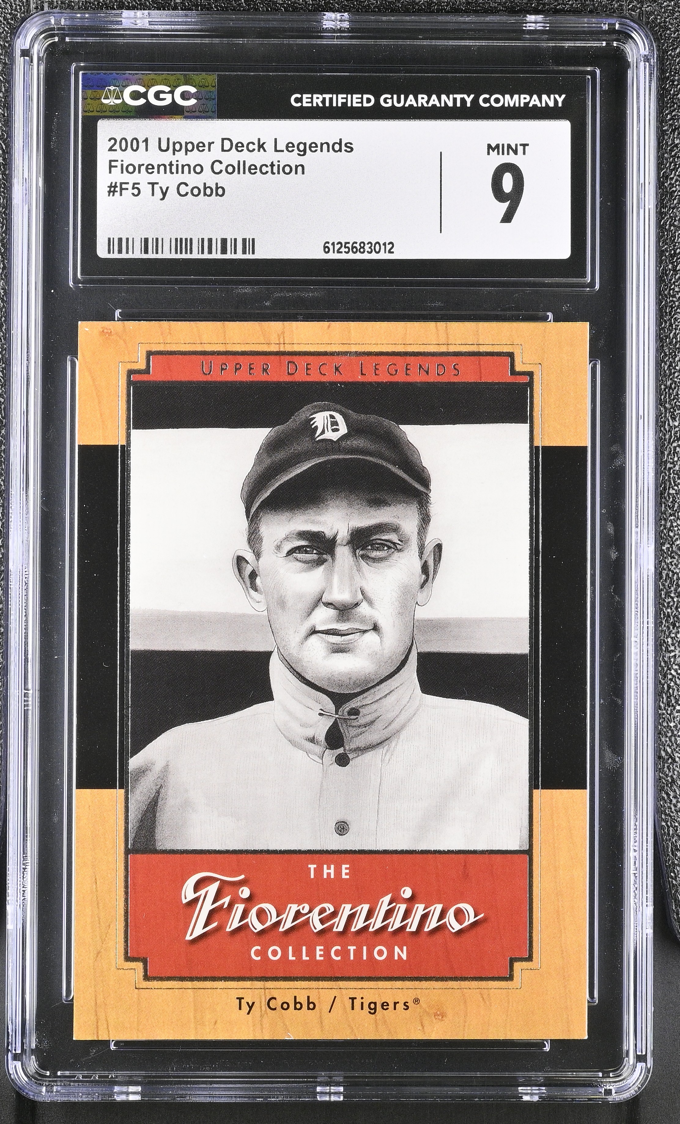 Ty Cobb 2001 Upper Deck Legends Fiorentino Collection #F5 (CGC 9) at PristineAuction.com Ty Cobb 2001 Upper Deck Legends Fiorentino Collection #F5 (CGC 9) at PristineAuction.com