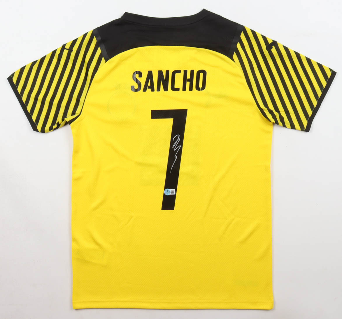 Jadon Sancho Signed Borussia Dortmund Puma Authentic Jersey (Beckett) at PristineAuction.com Jadon Sancho Signed Borussia Dortmund Puma Authentic Jersey (Beckett) at PristineAuction.com