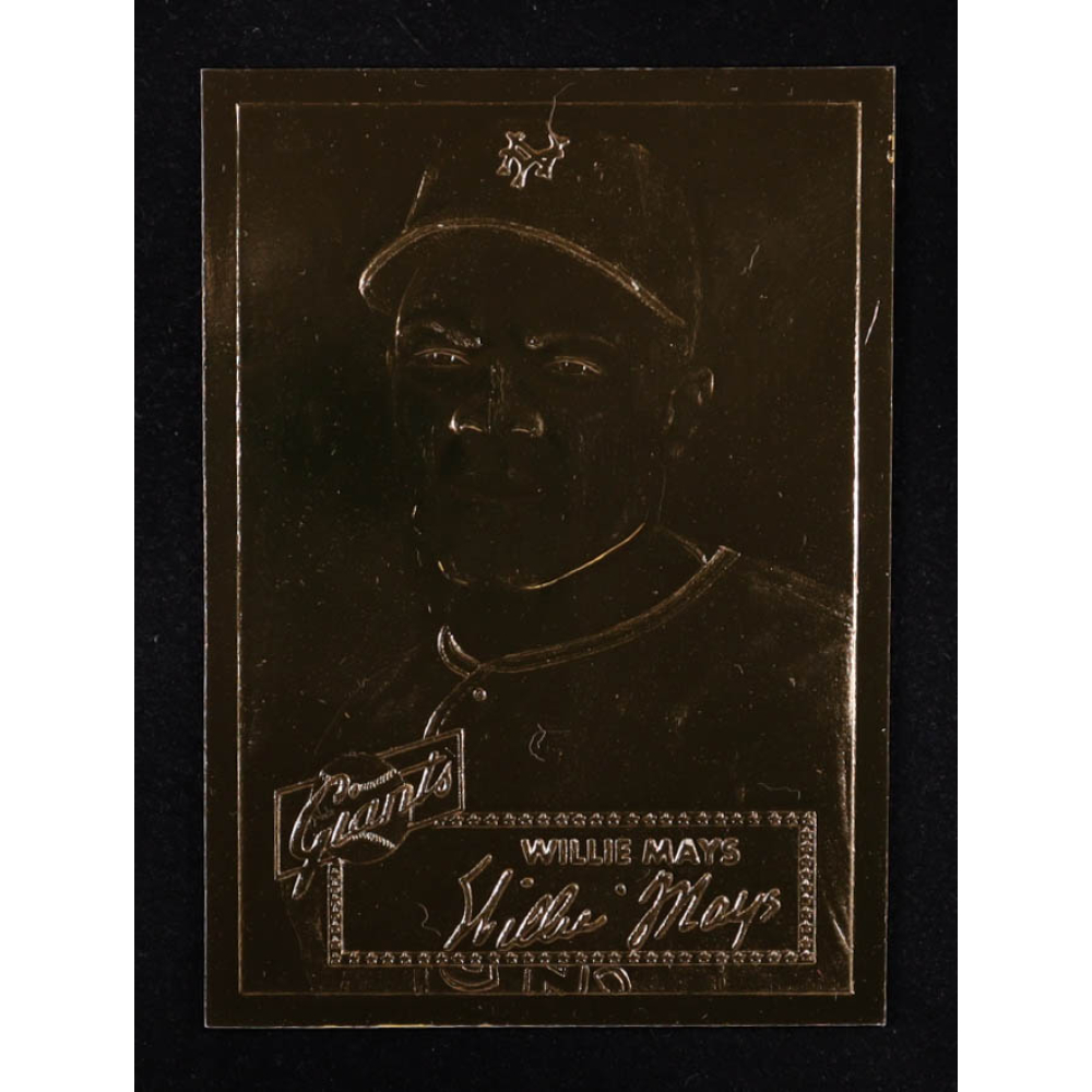 Willie Mays 1996 Topps 23k Gold Foil 1952 Reprints #261 at PristineAuction.com
