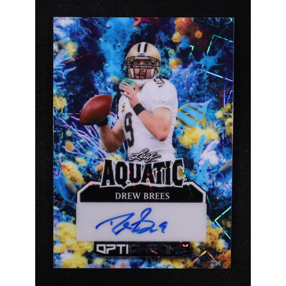 Drew Brees 2025 Leaf Aquatic Optichrome Autographs #A-DB2 #1/1 at PristineAuction.com