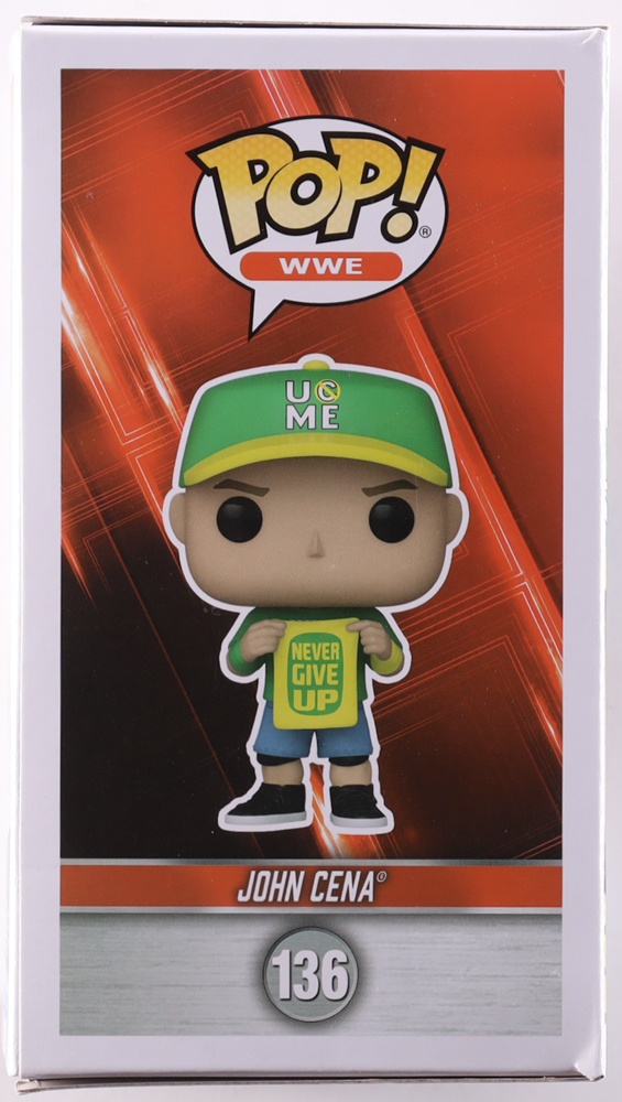 John Cena Signed WWE #136 Funko Pop! Vinyl Figure (Beckett) at PristineAuction.com John Cena Signed WWE #136 Funko Pop! Vinyl Figure (Beckett) at PristineAuction.com