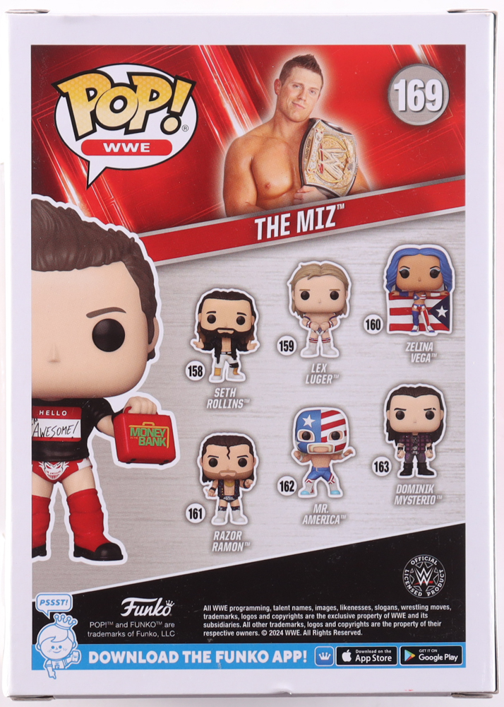 Mike Mizanin Signed "WWE" #169 The Miz Funko Pop! Vinyl Figure Inscribed "$" (Beckett) at PristineAuction.com Mike Mizanin Signed "WWE" #169 The Miz Funko Pop! Vinyl Figure Inscribed "$" (Beckett) at PristineAuction.com