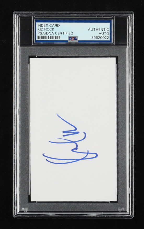 Kid Rock Signed Index Card (PSA) at PristineAuction.com Kid Rock Signed Index Card (PSA) at PristineAuction.com