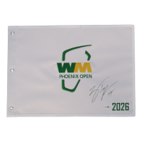 Zach Top Signed 2026 Waste Management Open Golf Pin Flag (JSA) at PristineAuction.com