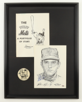 Nolan Ryan Signed 1969 New York News Custom Framed Art Print Display with Original Envelope & Matching Lapel Pin (PSA) at PristineAuction.com