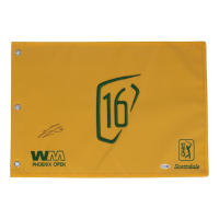 Bailey Zimmerman Signed 2026 Waste Management Open 16th Hole Golf Pin Flag (JSA) at PristineAuction.com