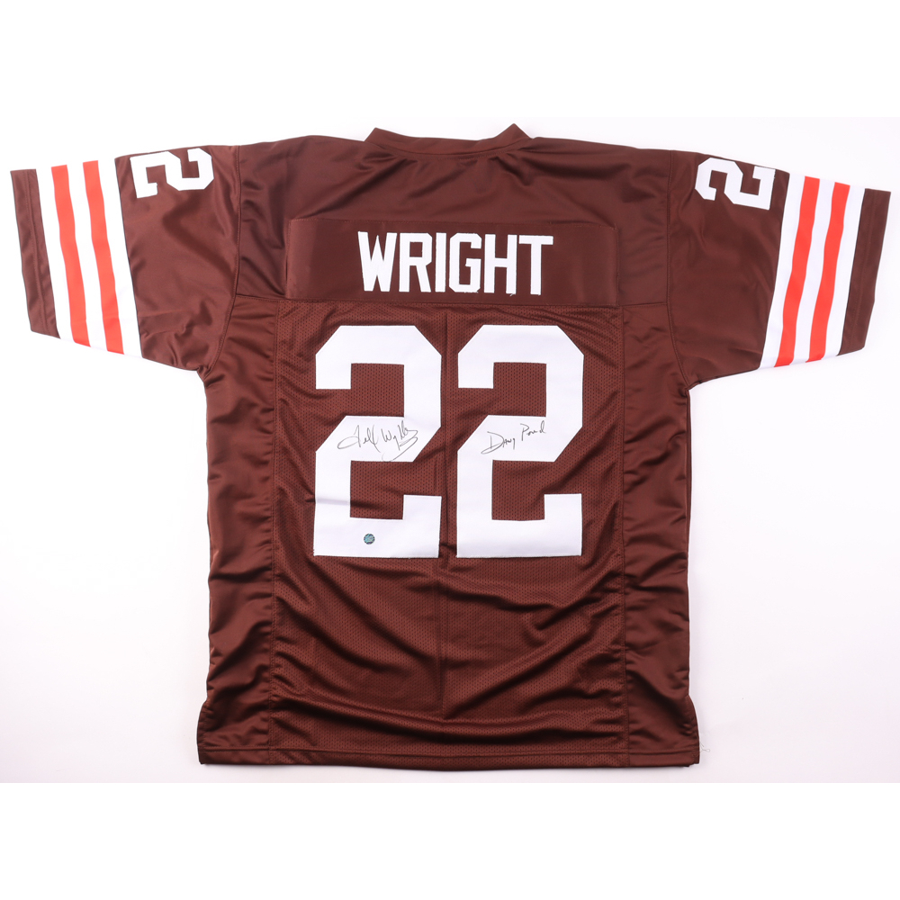 Felix Wright Signed Jersey Inscribed "Dawg Pound" (AWM) at PristineAuction.com