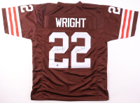 Felix Wright Signed Jersey Inscribed "Dawg Pound" (AWM) at PristineAuction.com