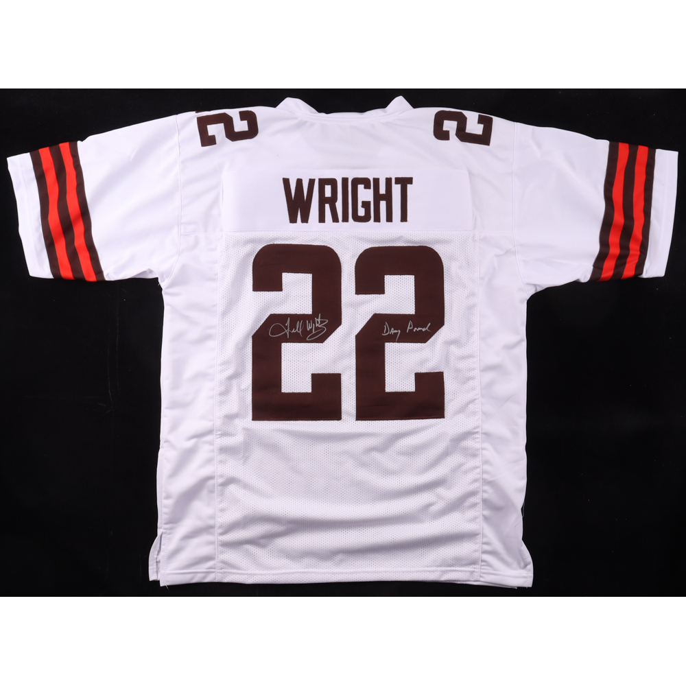 Felix Wright Signed Jersey Inscribed "Dawg Pound" (AWM) at PristineAuction.com