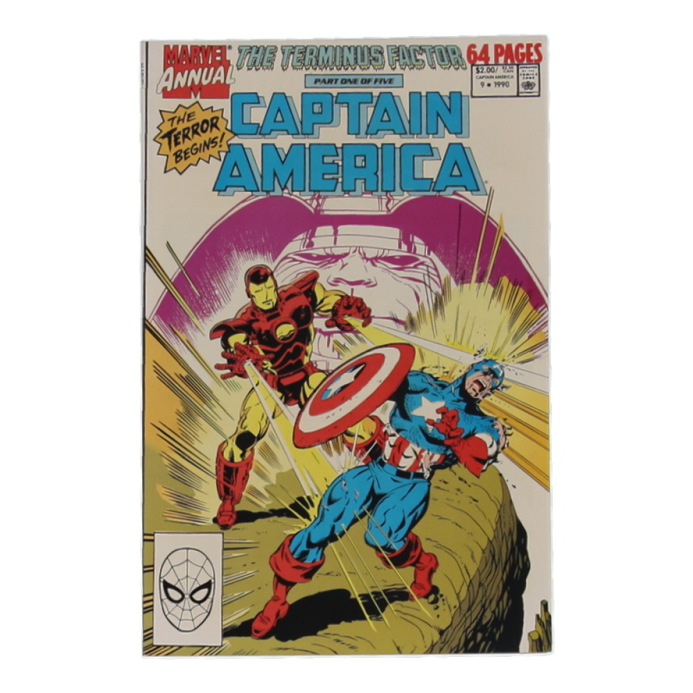 1990 "Captain America" Annual Issue Marvel Comic Book at PristineAuction.com
