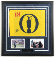 Jack Nicklaus Signed Custom Framed The Open Championship Golf Pin Flag Inscribed "66, 70, 78" (PSA) at PristineAuction.com