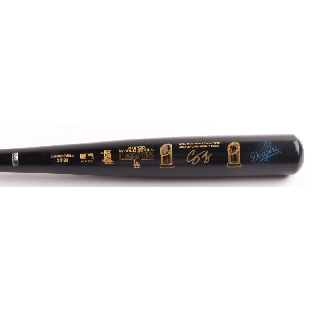 Corey Seager Signed Dodgers 2020 World Series Champions LE Louisville Slugger Baseball Bat (Fanatics & MLB) at PristineAuction.com