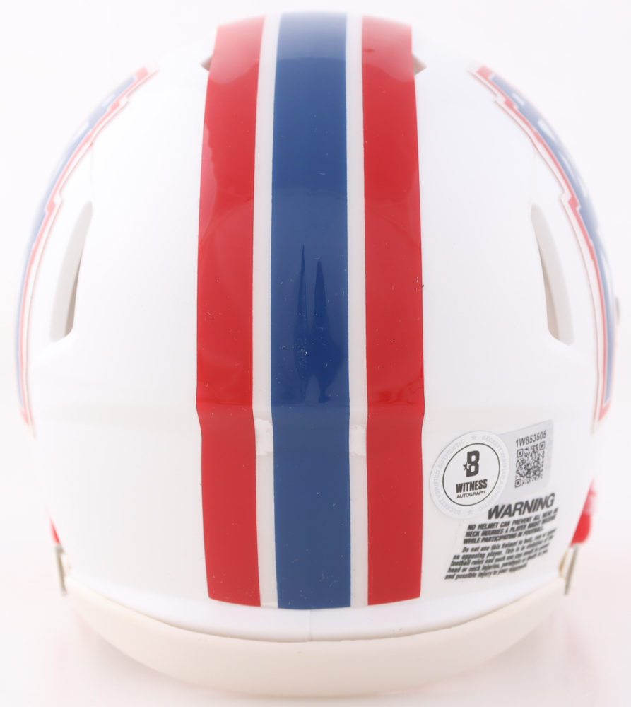 Mike Rozier Signed Oilers Speed Mini Helmet Inscribed "2xPB" (Beckett) at PristineAuction.com Mike Rozier Signed Oilers Speed Mini Helmet Inscribed "2xPB" (Beckett) at PristineAuction.com