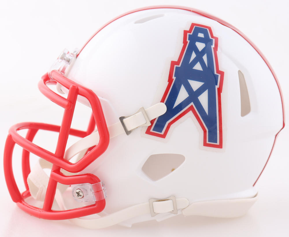 Mike Rozier Signed Oilers Speed Mini Helmet Inscribed "2xPB" (Beckett) at PristineAuction.com Mike Rozier Signed Oilers Speed Mini Helmet Inscribed "2xPB" (Beckett) at PristineAuction.com